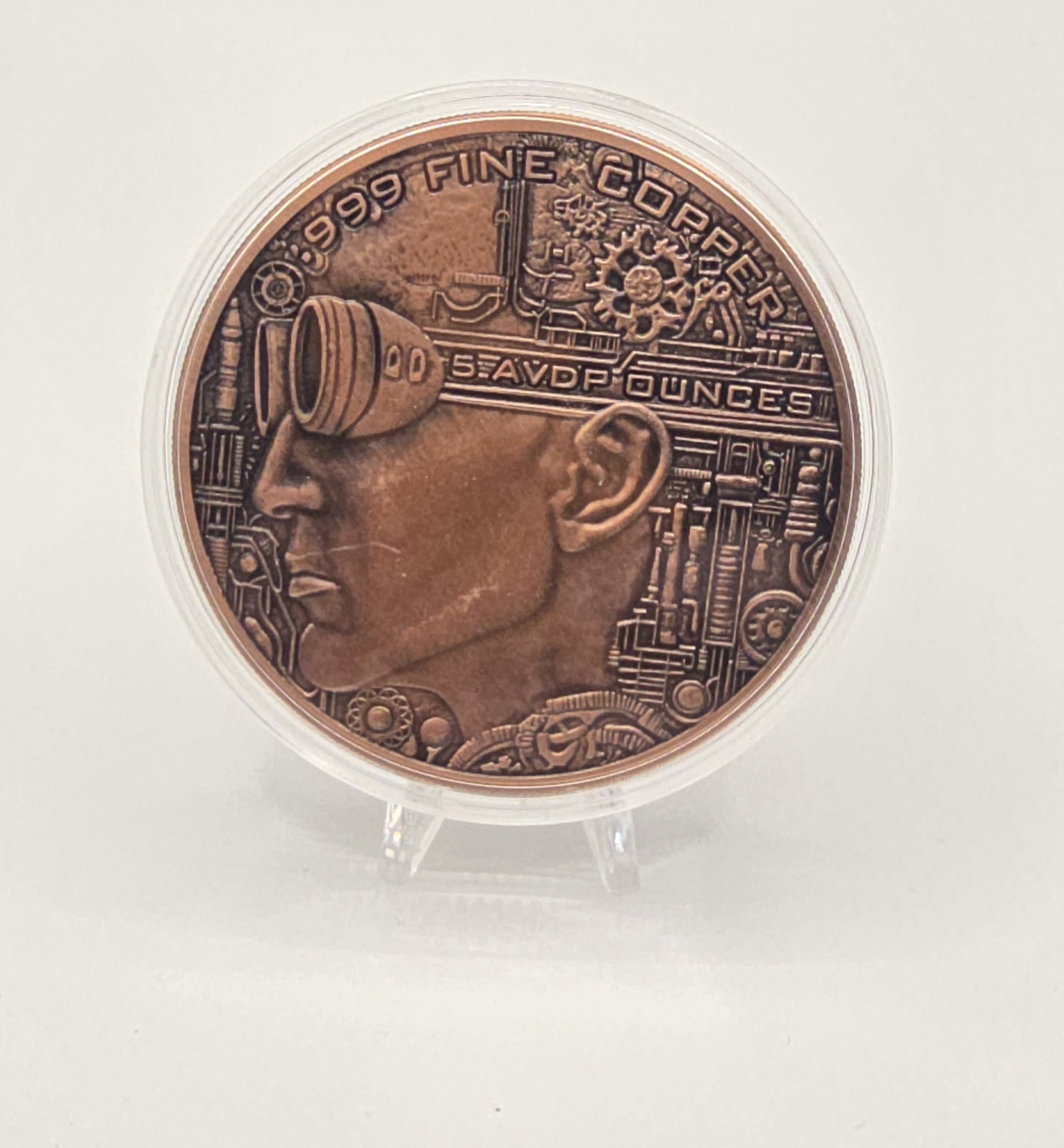Steampunk 5oz Copper Round - Image 2