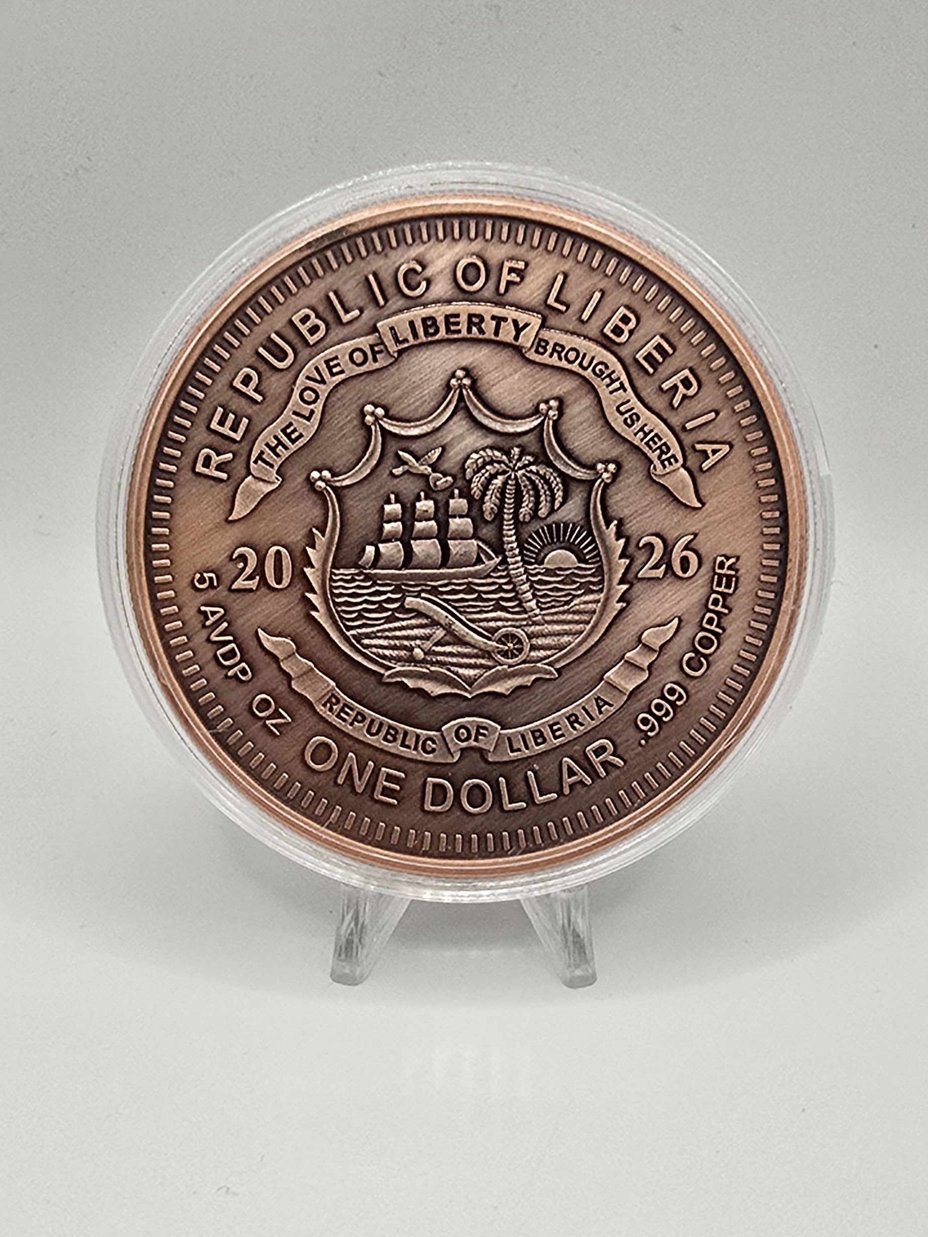Shipwreck 5oz Copper Round - Image 2