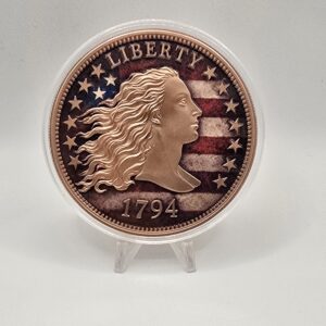 Flowing Hair 5oz Copper Round