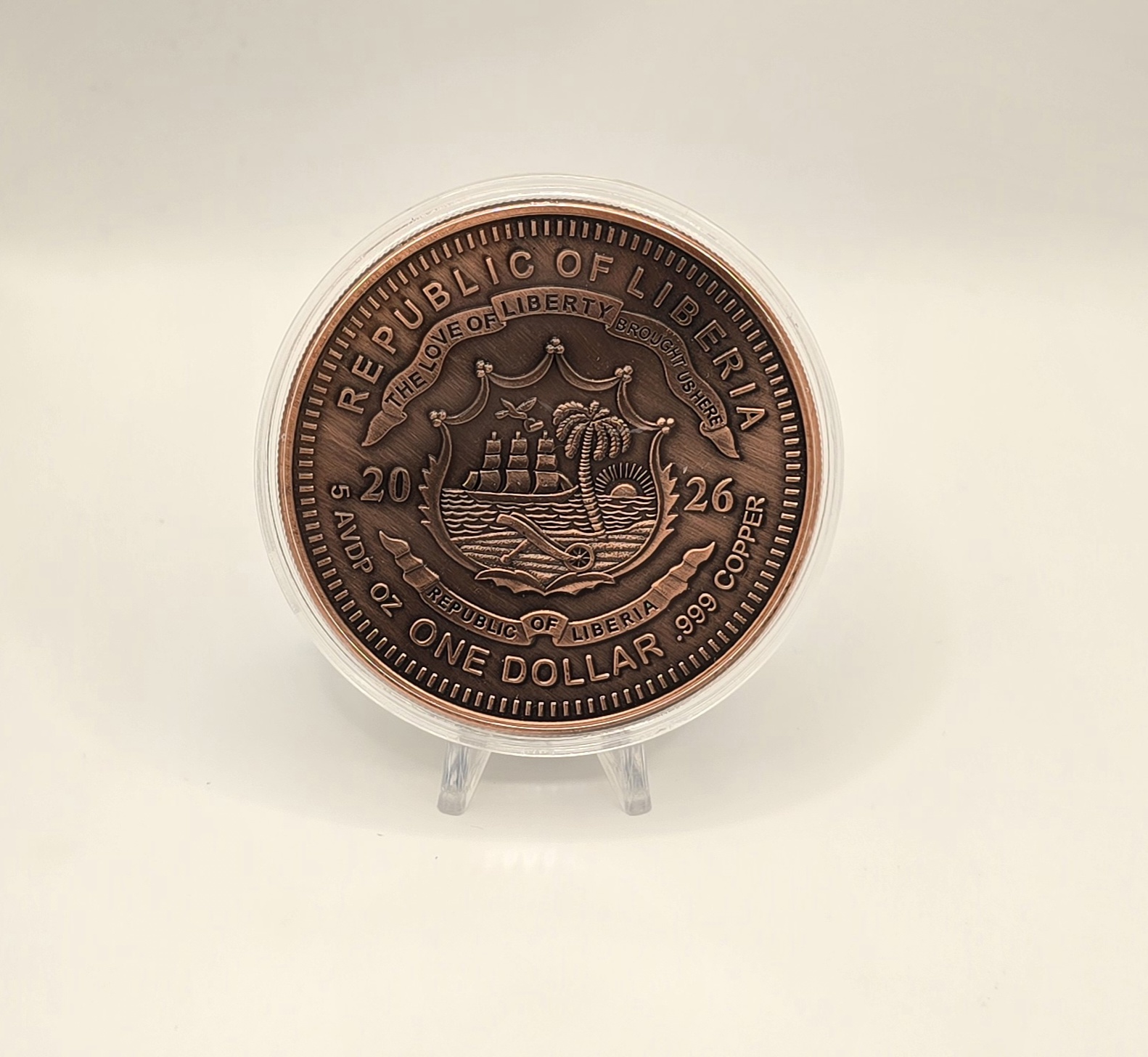 2026 Liberia Starborn Watcher 5oz Copper Coin - Image 2