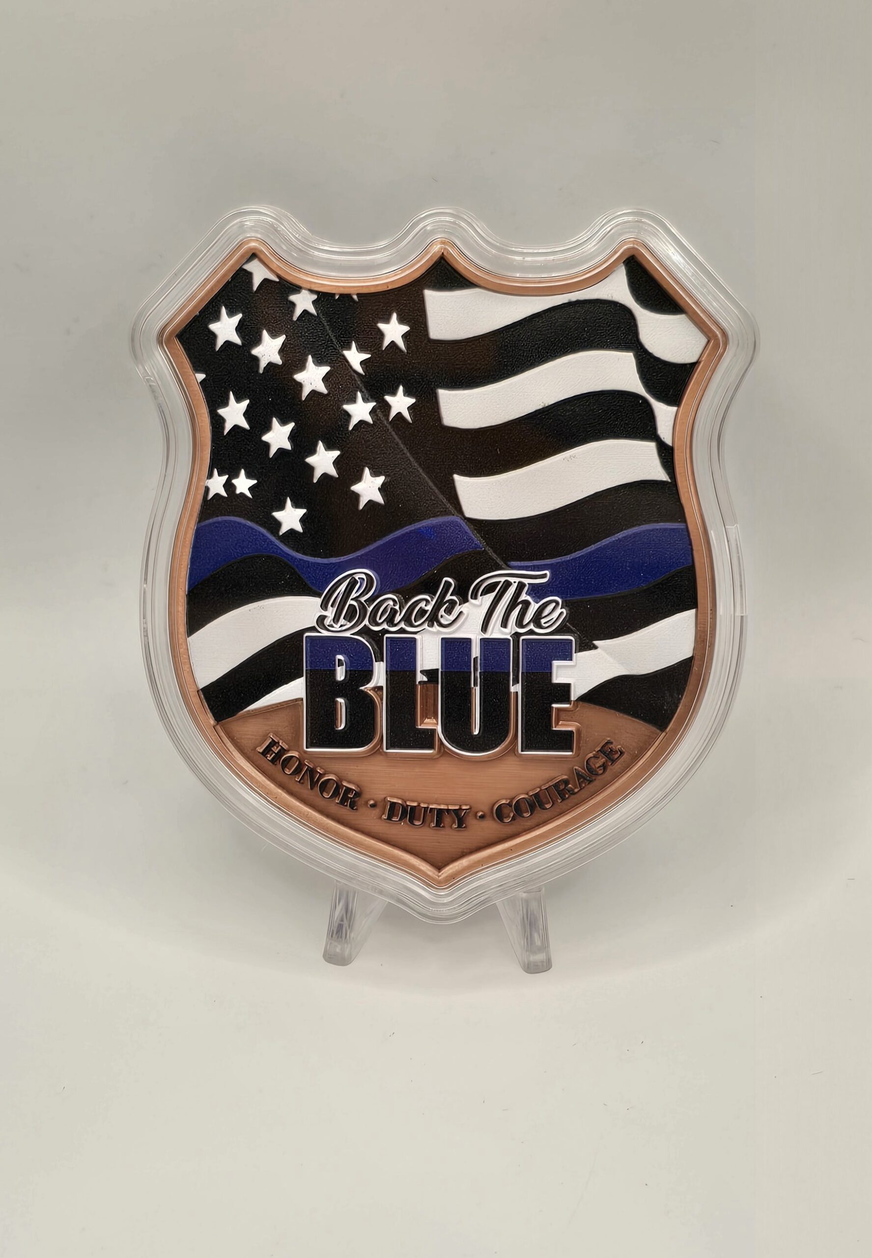 Back the Blue 5oz Copper Shield
