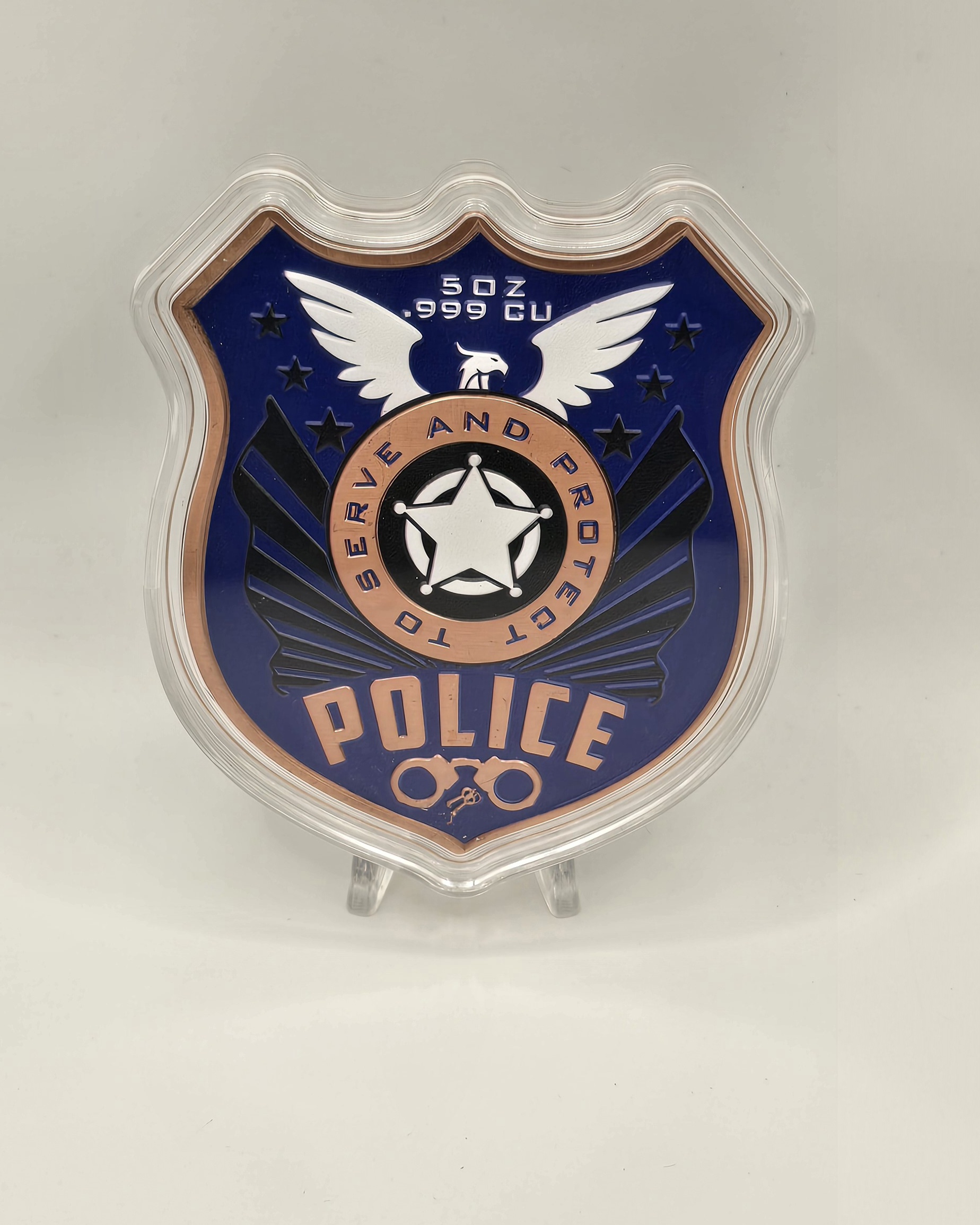Back the Blue 5oz Copper Shield - Image 2