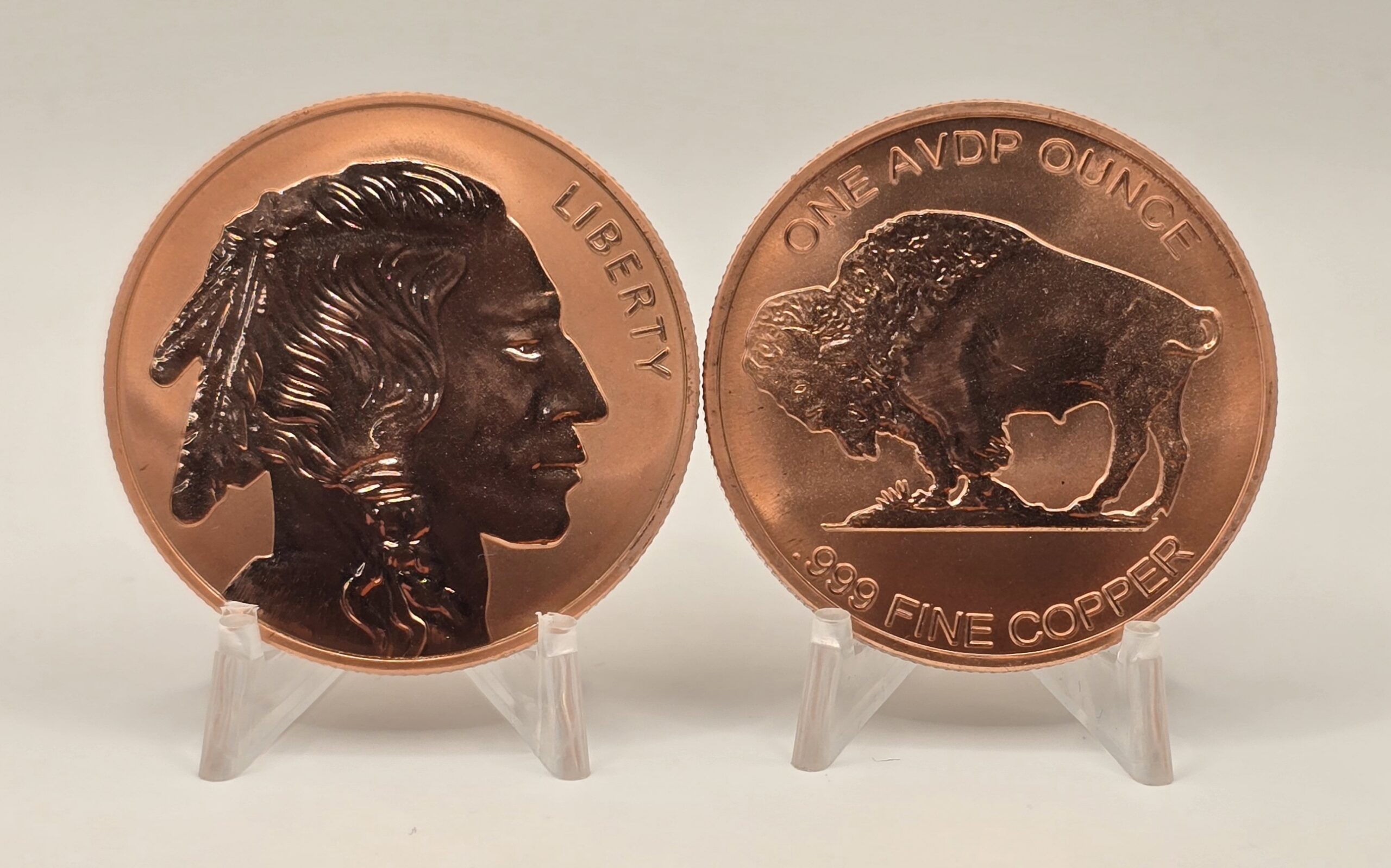20ct Tube of 1oz Reverse Proof Buffalo Copper Rounds - Image 2