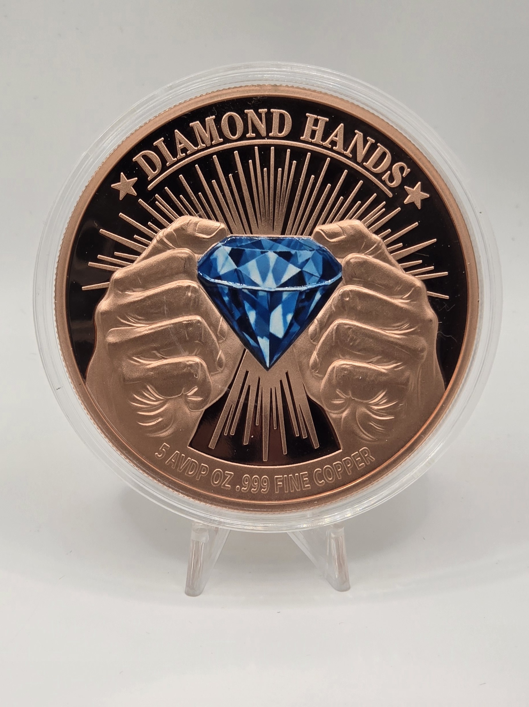 Diamond Hands 5oz Copper Round