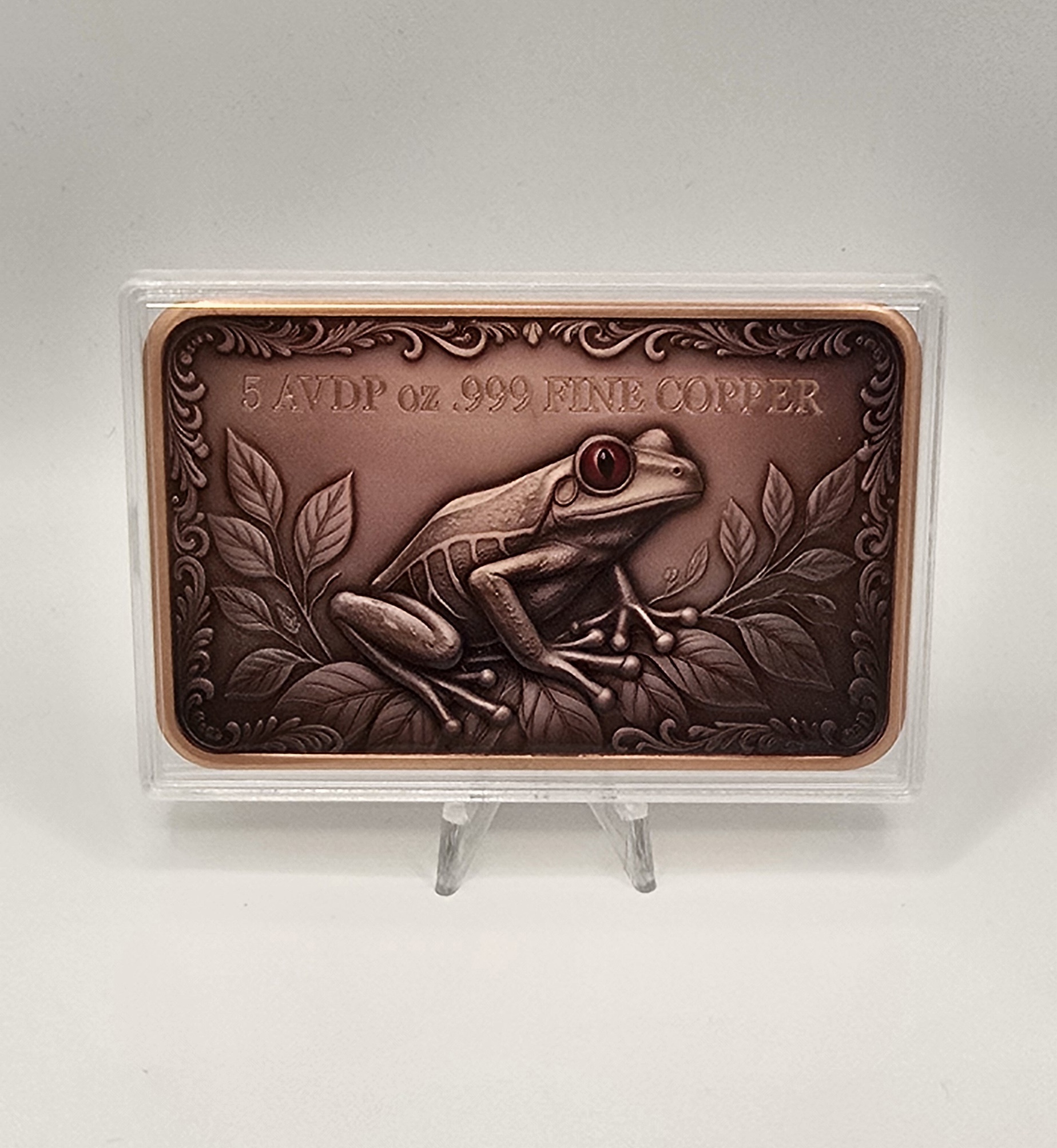 5oz Frog Colorized Copper Bar - Image 2