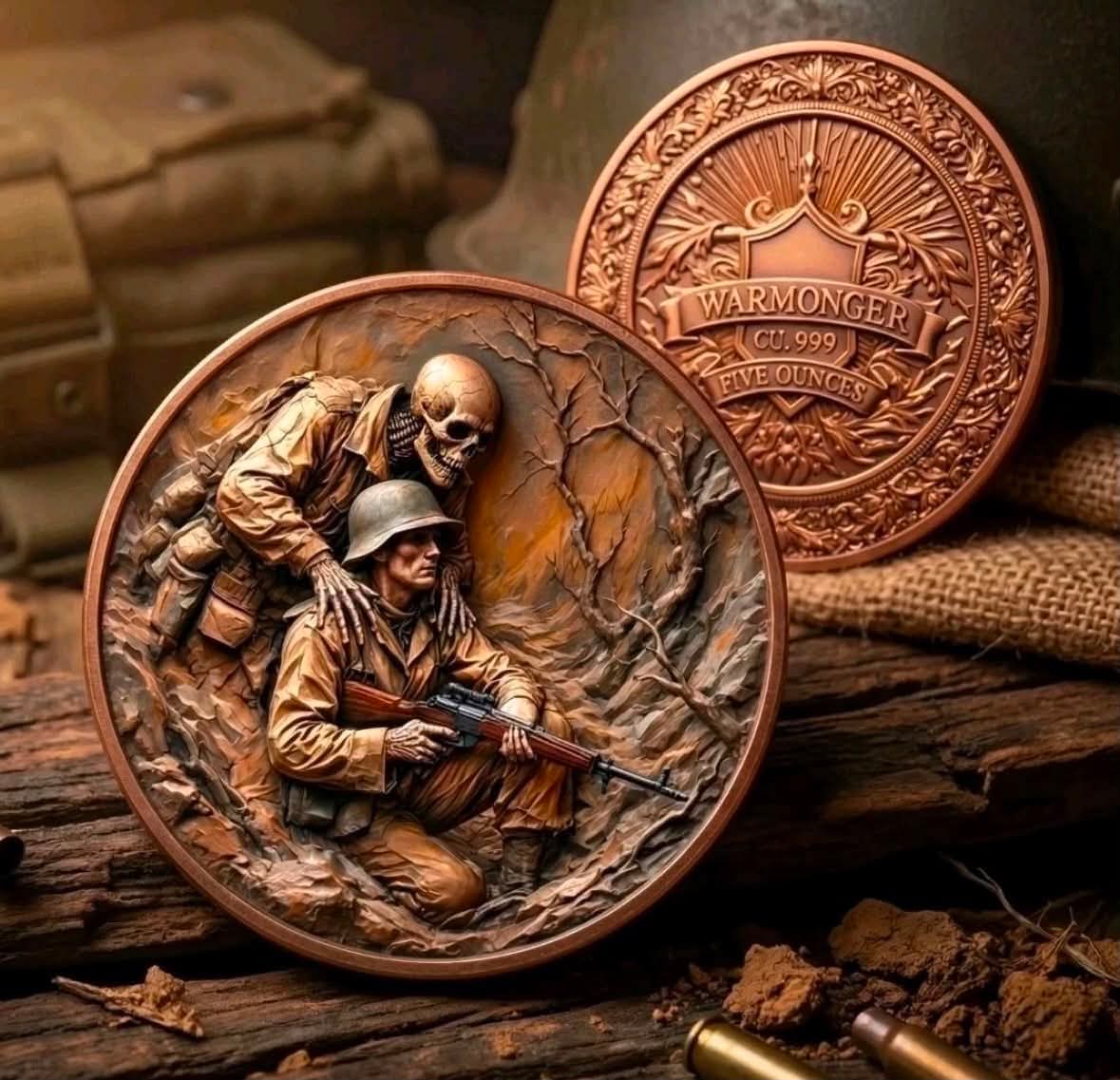 5oz Warmonger Copper Round
