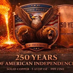 5oz Copper Three Pillars of Freedom- 250th Anniversary